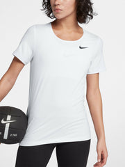 Nike Women's Pro Short Sleeve Cool Top White 903112-100 Multiple Sizes