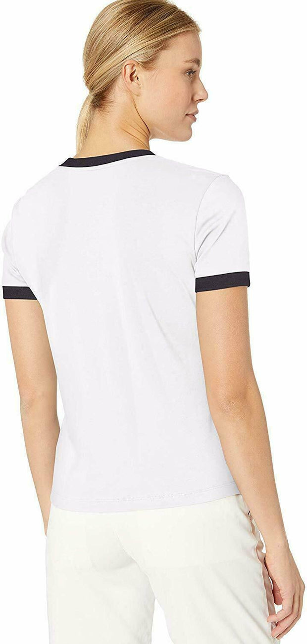 Nike Women's Dri-Fit UV Golf Short Sleeve Shirt Ringer Top AV3659 100