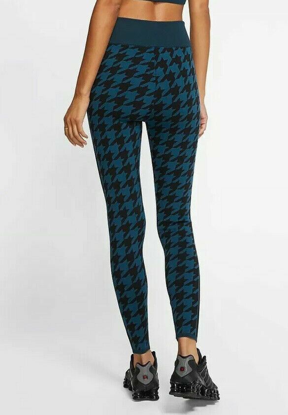 Women's Knit Houndstooth Tights CI6619-010 Size M and L