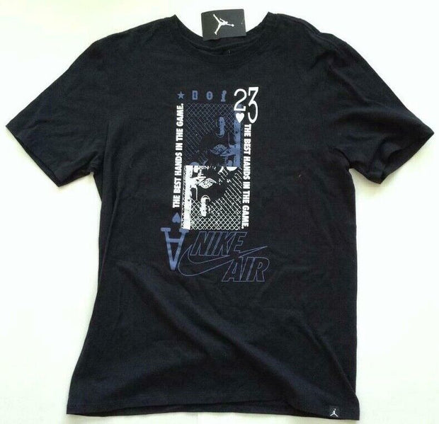 Nike Air Jordan Mens Best Hands In The Game Graphic Shirt Black AV5977 New