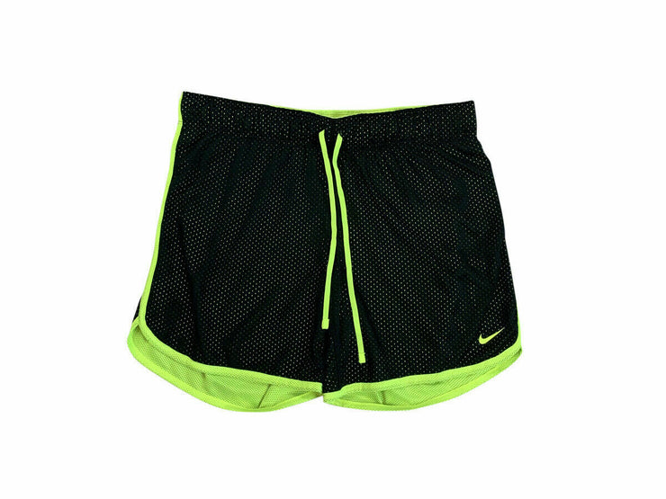 Nike Womens Dri-Fit Stay Cool Mesh 5" Training Shorts Black/Volt 642673 New