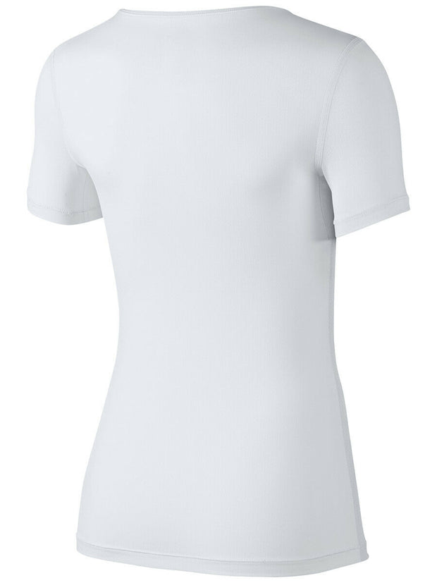 Nike Women's Pro Short Sleeve Cool Top White 903112-100 Multiple Sizes