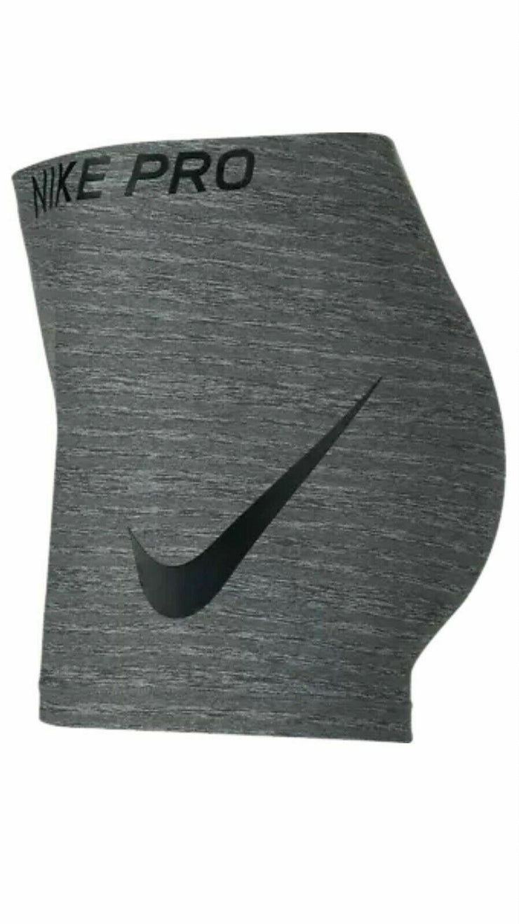 NWT NIKE PRO Women's Dri-Fit Training Shorts Heather Grey/Green 889584