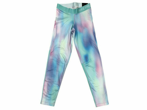 Nike Pro Girls Dri-Fit Warm Tight Fit Pants Rainbow CJ4370-478 NWT