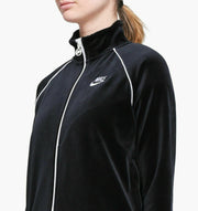 NIKE VELOUR WOMEN JACKET BLACK NWT FULL ZIP CJ4912-010 Multiple Sizes