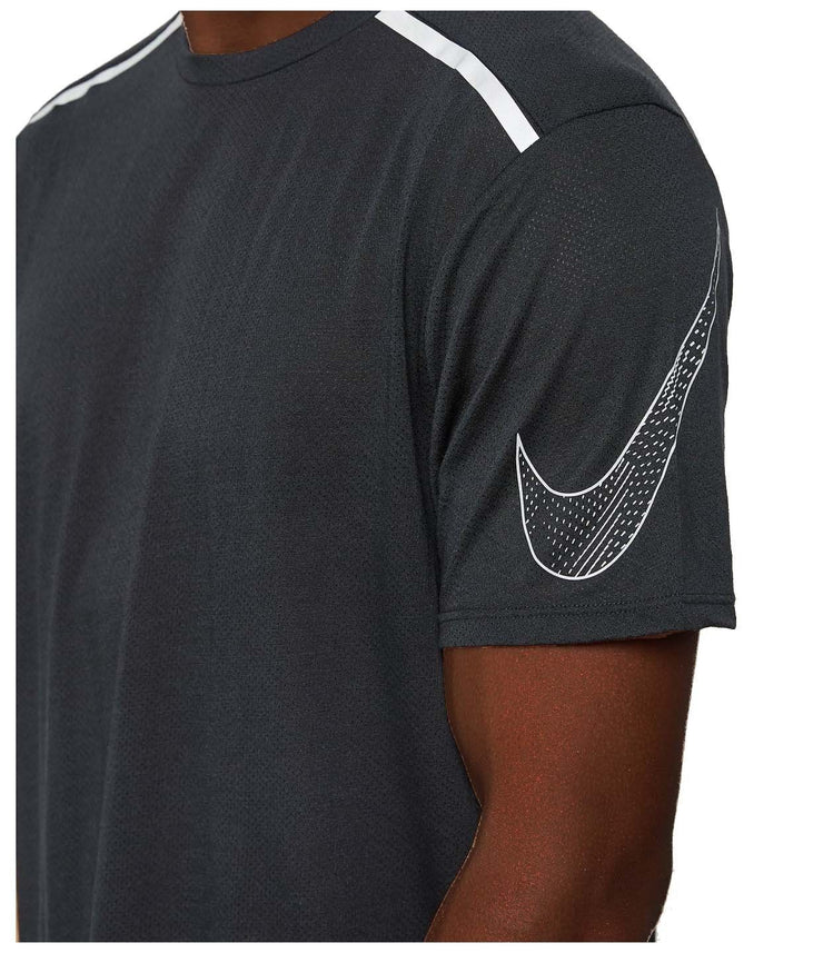 Nike Men's Rise 365 Breathe Just Do It Running Shirt-Black Multiple Sizes