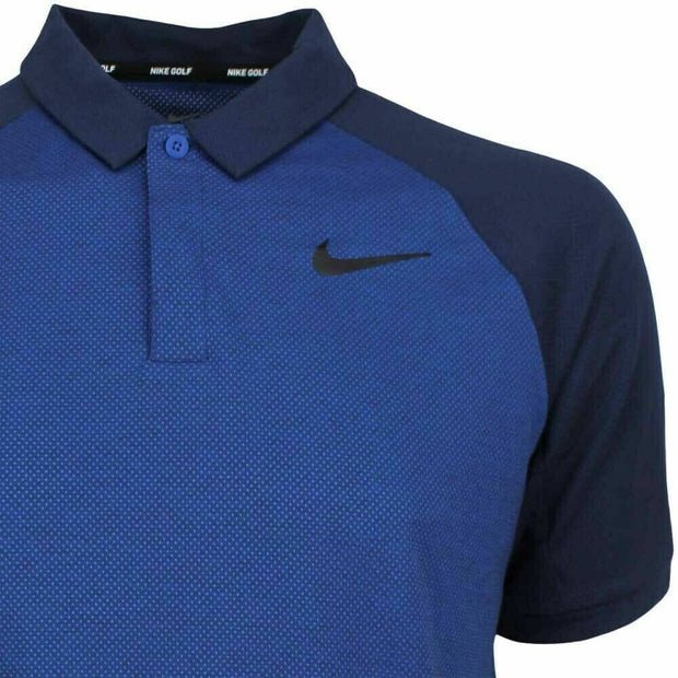 Men's Nike Dry Standard Fit Golf Polo 891190-431 Blue Navy Dri-Fit Reglan Shirt