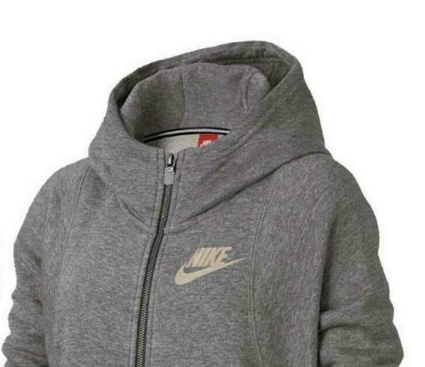 NIKE SPORTSWEAR MODERN HOODIE YOUTH GIRLS AT3346-091 CARBON HEATHER $60