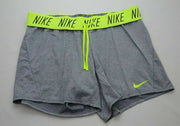 Nike Dri-Fit Training Shorts Grey/Volt Womens Size S-M New with Tags 890470 065