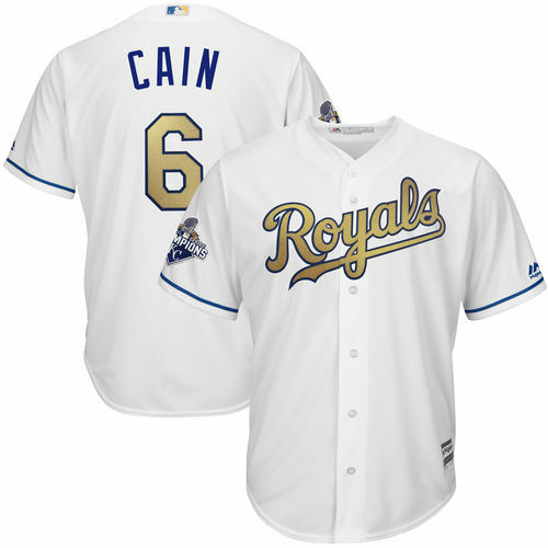 Lorenzo Cain Kansas City Royals Majestic Home 2015 World Series