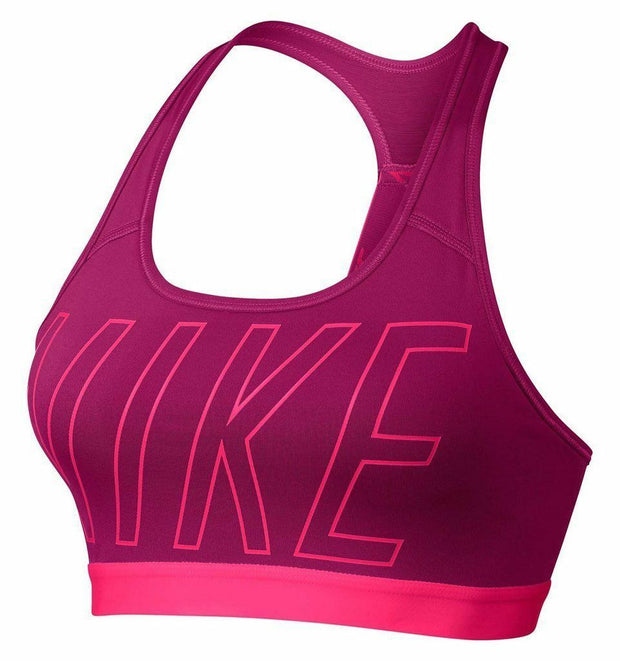 Nike Pro Women Classic Padded Sports Bra Wine/Peach 938823 607