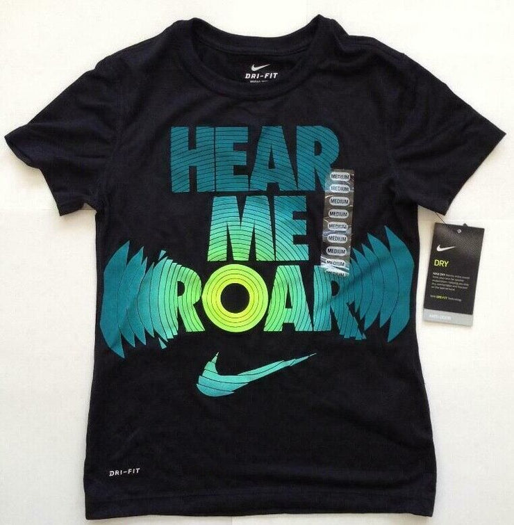 Nike Girls Dry Fit T Shirt Hear Me Roar 862602 010