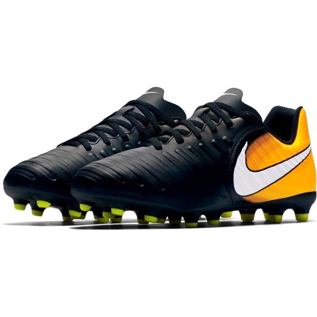 NIB NIKE JR TIEMPO RIO IV (FG) Football Boot 897731-008 Black/Orange MULTI SIZE