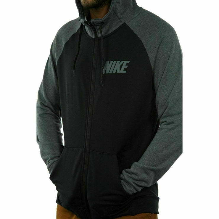 Nike Dry Men's Black/Grey Full-Zip Training Hoodie CD7692-010 Sizes S-XXL