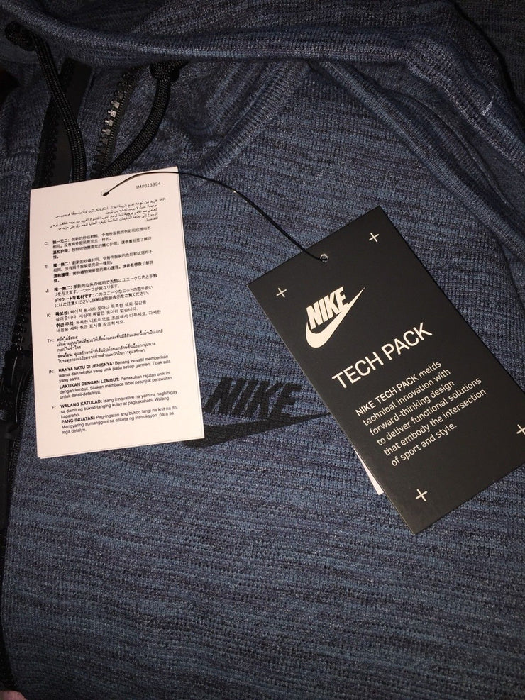 Nike Womens Tech Knit Full Zip Hoodie Jacket Squadron Blue $250 XS-L
