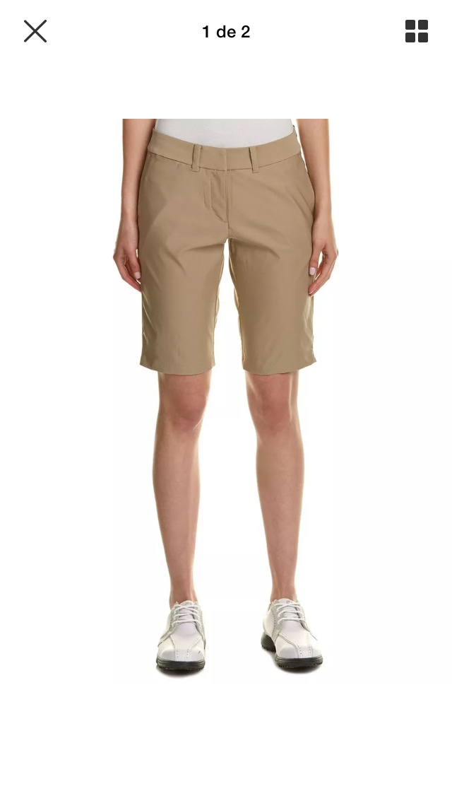 NIKE GOLF REGULAR BERMUDA TOURNAMENT WOMEN'S 11"  SHORTS KHAKI #747135-NWT