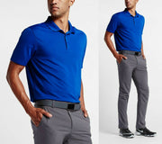 NIKE GOLF VICTORY SOLID POLO DRI-FIT SHIRT 725518-480 GAME ROYAL/WHITE SIZE S