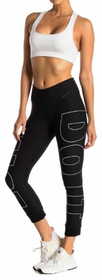 Nike Power Women's JUST DO IT Tight Fit Capri Leggings AH6756 010