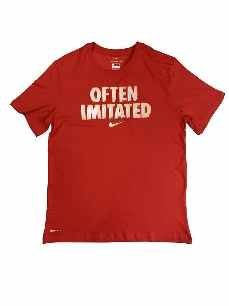 Nike Mens Dri-Fit Often Imitated Graphic Shirt Red CD7519 New