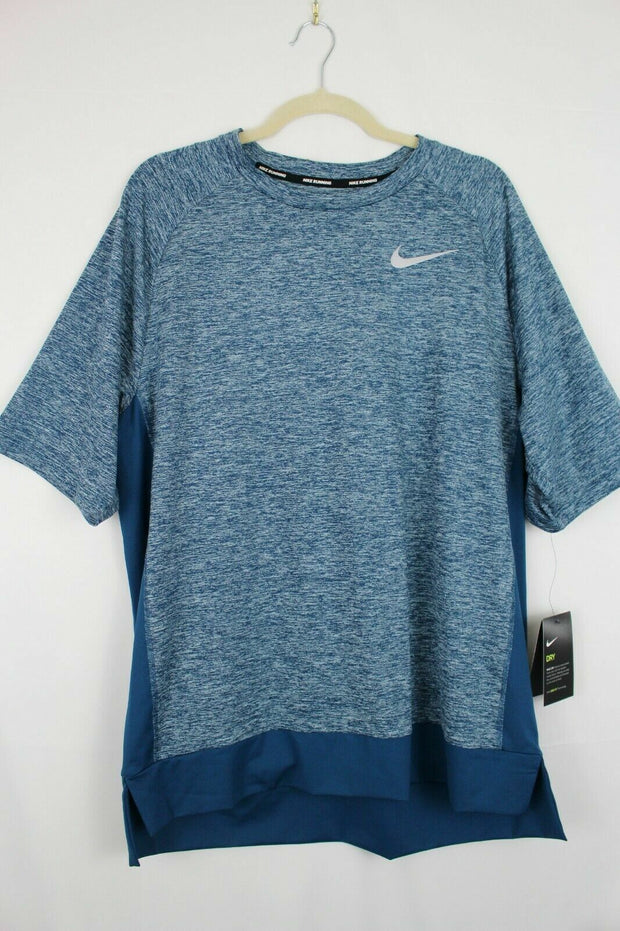 Nike Element Short Sleeve Running Shirt Blue Mens 922435-474 NWT Multiple Sizes