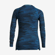 Nike Pro Warm Boys' Blue/Black AOP LS Training Crew Top (AQ5709-435)