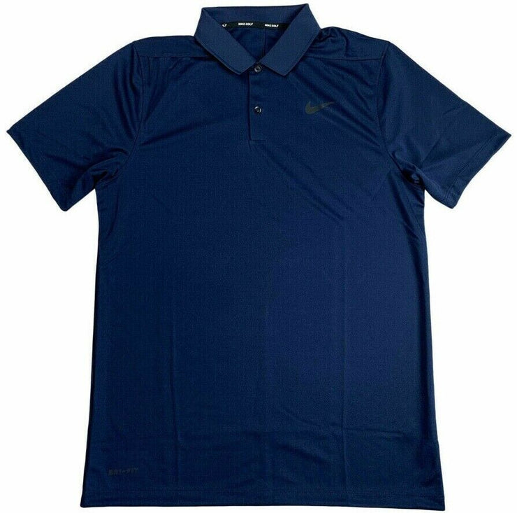 Nike Golf Mens Dri-Fit Solid Victory Polo Shirt Navy 891857 New