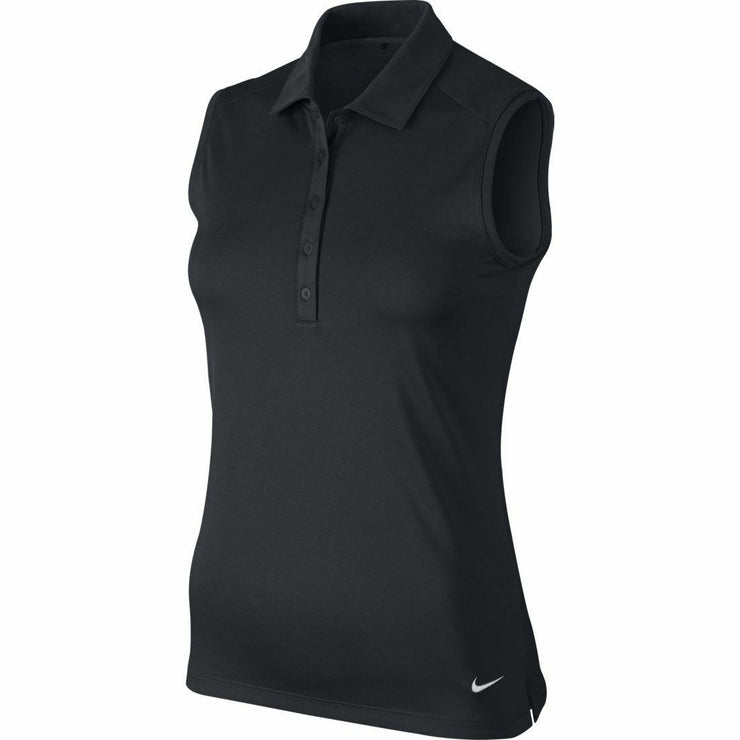 NIKE Golf Womens Victory Solid Sleeveless Polo 725598 010 size M retail $50 New